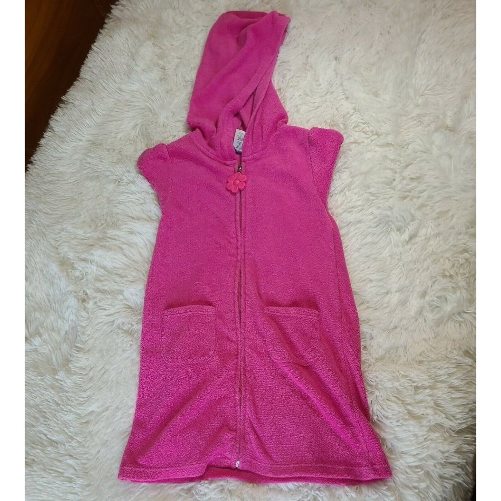 Girl's Joe Boxer Bathing Suit Cover Up Terry cloth, pink size S (6/6X) EUC